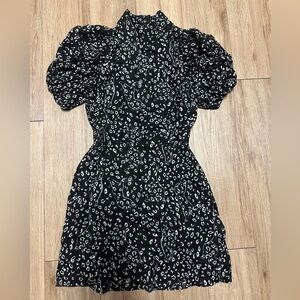Ted Baker Black Sheath Dress with Puff Sleeves